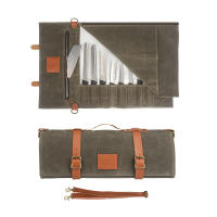 Bolsa Multifuncional WESSLECO Para Chef Cuchillo Roll Portátil Duradera Almacenamiento De Cocina Con Bolsillos - details 2