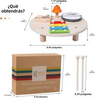 Set De Batería De Madera Para Bebés Juguete Musical Montessori Instrumentos De Percusión Para Niños De 3 a 6 Años - details 20