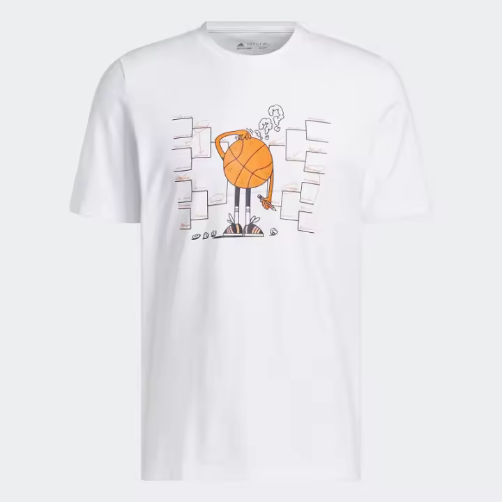 Camiseta Adidas "Lil Stripe Basketball Graphic" en blanco. Adidas - 1