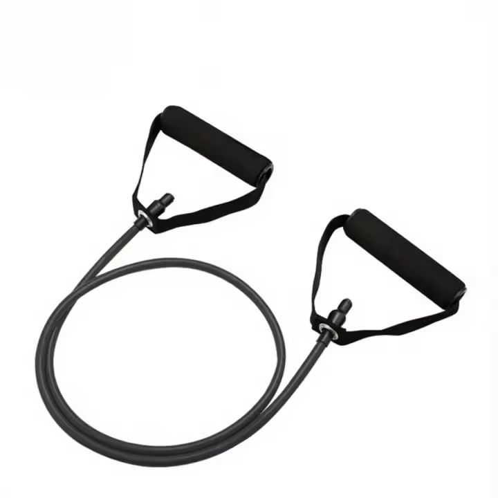 1pc Bandas De Resistencia De 4 Niveles Con Manijas Para Ejercicios De Casa Y Entrenamiento De Fuerza Ideal Para Yoga Pilates Y Equipo De Fitness - 1
