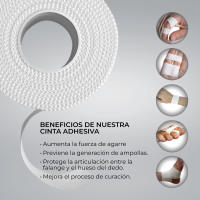 LA MISTT Cinta Adhesiva Deportiva 3,8 cm x 10 m  Venda No Elástica Sport Tape Crossfit Esparadrapo Escalada Balonmano Fútbol Voleibol - details 1