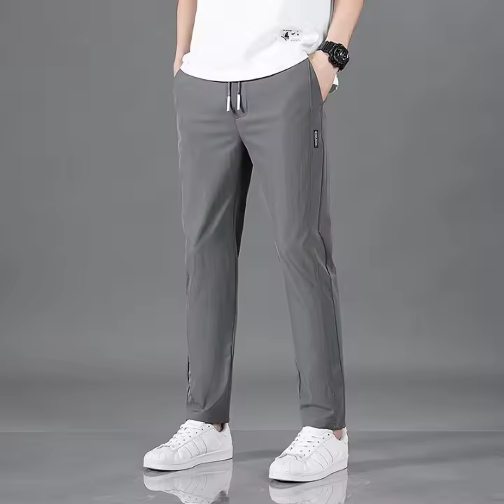 Pantalones Casuales Para Hombre Transpirables Y Secado Rápido Estilo Slim Straight Adecuados Para Senderismo Y Deporte - 1