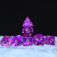 Dados Poliedros Transparentes Morados Para Juegos De Rol Y Tablero Juguete Multijugador Cooperativo Dado Digital - details 1