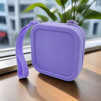Bolso Cuadrado De Silicona Organizador Monedero Impermeable Con Cierre De Cremallera Bolso Para Cosméticos Y Auriculares Para Estudiantes Unisex - details 14