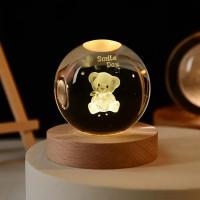Lámpara De Noche De Cristal 3D De 6cm Planetario Solar Sistematizador Grabado Por Láser Decoración Para Escritorio Regalo De Cumpleaños Astronomía - details 14