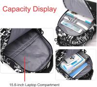 Mochila de viaje para la universidad, negocios y academia de gran capacidad con estampados informales y elegantes - details 0