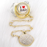 Chupete De Lujo Con Perlas Brillantes Para Bebé Oro Portador De Chupete Para Regalo De Baño Juguete Para Calmar La Boca De Los Bebés - details 0