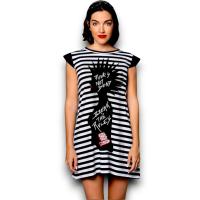 Vestido Punky Rayas Evasé Noc+the+Brand - Tejido No Plancha La Mujer Barbuda - details 0