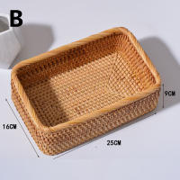 Cestas De Almacenamiento De Rotura Hechas a Mano Tejidas En Vara Para Decoración Tazas De Frutas Y Caja De Almacenamiento De Aperitivos - details 6