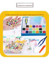 Juego De Artesanía Para Niños 1000 Piezas Set De Bolas De Agua Mágicas DIY Kit De Puzle De Cristales Colores Juguetes Variados Para Crear - details 5