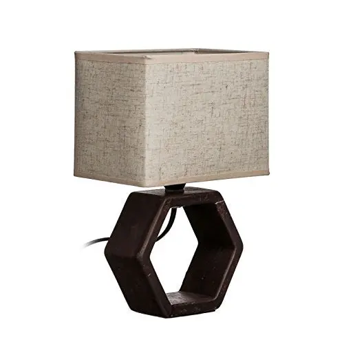 Dcasa - Lámpara Mesa Marron cerámica 22,50 x 22,50 x 32 cm - 1