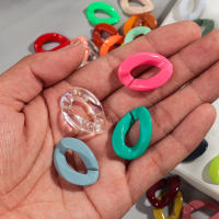 30pcs Cuentas De Acrílico Geométricas Solas En Color Para Hacer Pulseras Collares Cadenas De Gafas Accesorios De Joyería DIY De 20x30mm - details 12