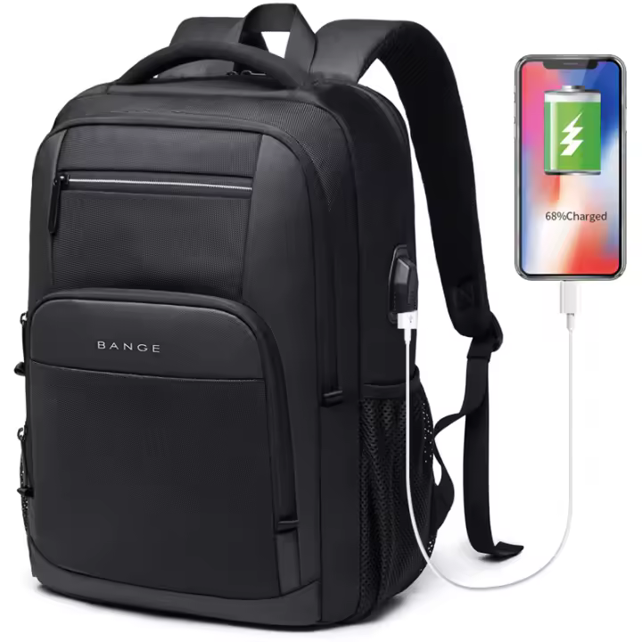 BANGE-mochila impermeable para hombre, bolsa de gran capacidad para ordenador portátil, viaje, Campus - 1