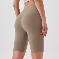 Shorts De Yoga Para Mujer Cintura Alta Transpirables Suaves Y Tensos Leggings De Gimnasio Cortos De Ciclismo Deportivos - details 58