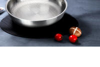 Sartén De Wok Antideslizante 28/30cm Acero Inoxidable 304 Cocina Sin Revestimiento Para Fogón De Gas Y Cocodrilo Inducción Utensilios De Cocina - details 13