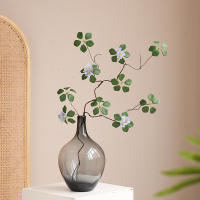 Simulada Rama Enredada De Flores Con Campana Colgante Y Madera Borracha Decoración De Pared a Piso Para Sala De Estar Planta Forestal Artificial - details 1