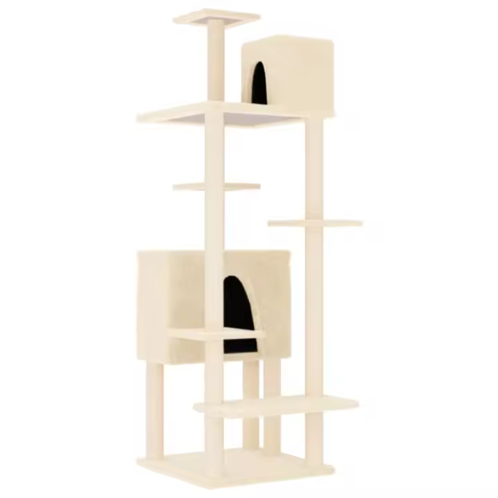 Rascador para Gatos con postes de crema de isal 154 cm - 1