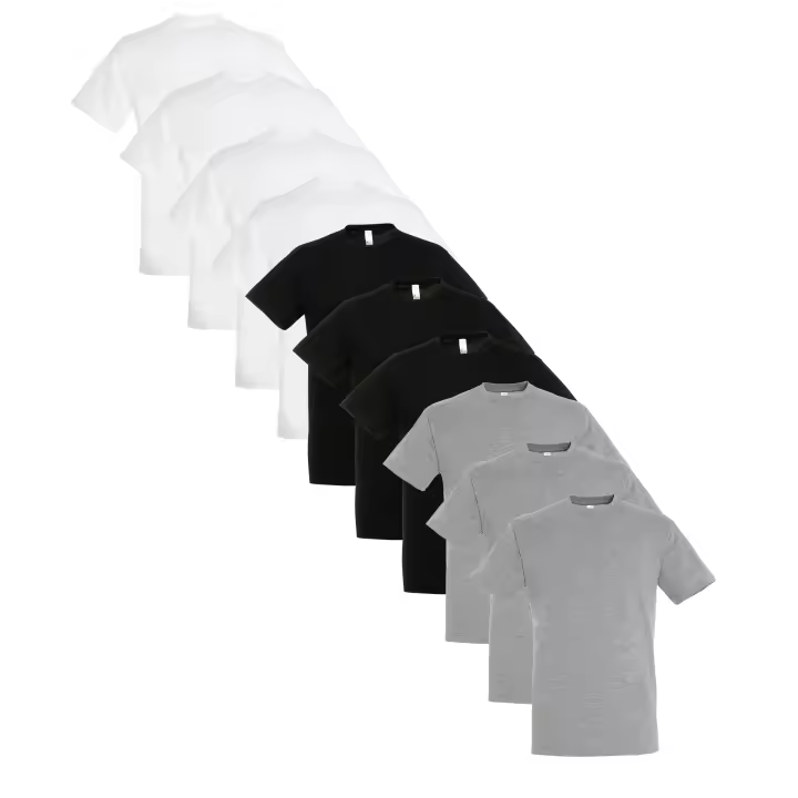 Conjunto de 10 camisetas básicas elegantes y cómodas - UNISEX - Marnaula - 1