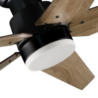 Ventilador de techo XTRELAMP SOREN Motor Dc  6v NEGRO 18W con mando a distancia 2000 lm Diámetro 132cm - details 2