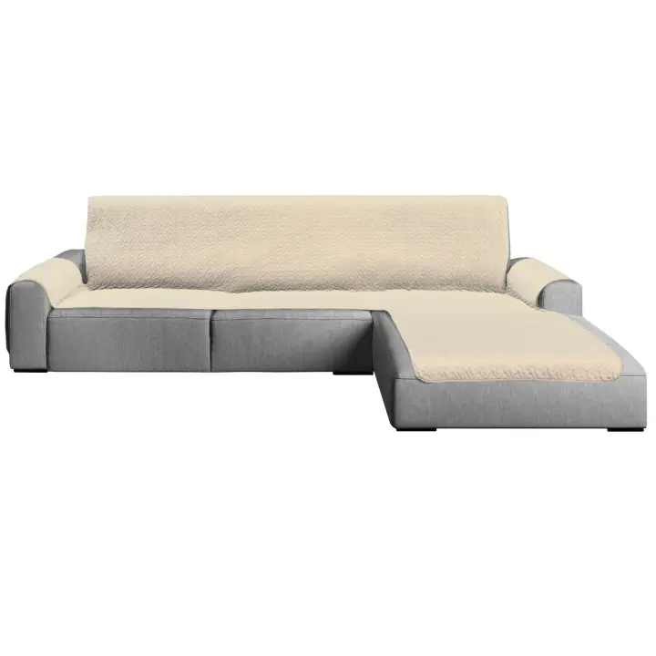 GFD Textiles - Cubre Sofa Chaise Long, Funda para Sofá Chaise Longue L Ajustable, Forros para Sofás Antideslizante, Fundas Sofá Acolchado, Protector Sofá Duradero Perros Gatos Mascotas - 1