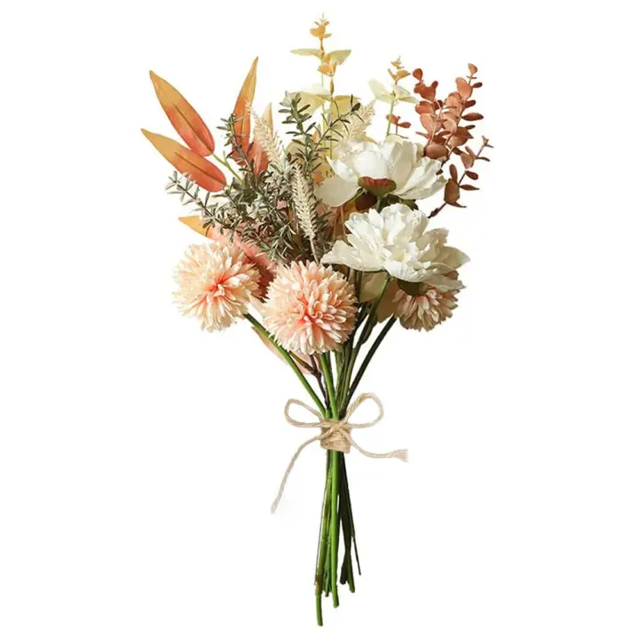 Ramo Artificial, Flores Artificiales Falsas Peonía para Decoración Ramo de Novia de Seda para la Decoración del Jardín de la Fiesta del Hogar, Centros de Mesa, Arreglos Florales - 1