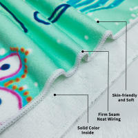 Toalla de playa para vacaciones, natación y surf, súper absorbente, de secado rápido, de microfibra estampada. - details 4