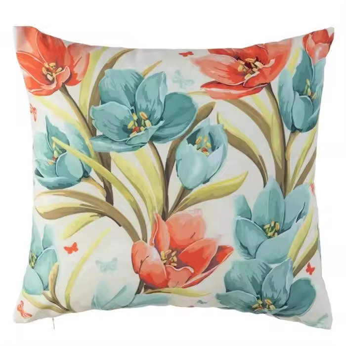 Cojín Avalon Poliéster Tulipanes  Multicolor  (45x45cm) - 1