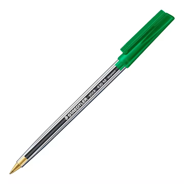 STAEDTLER - Bolígrafo Stick 430 de Punta Media Color Verde - 1