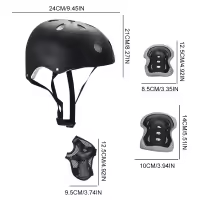 Juego De Protección Deportiva Para Niños Y Niñas 7PCS Esquísatecato Con Casco Patines Y Scooter Equipamiento De Protección Para Ciclismo Patinaje Y Esquí - details 0