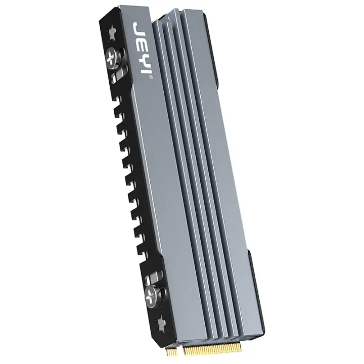 JEYI M.2 SSD Disipador De Calor En Aluminio Con Parche De Silicona Térmica Para PC / PS5 PCIE 2280 Icold-007 Accesorio De Enfriamiento Para SSD NVME NGFF - 1