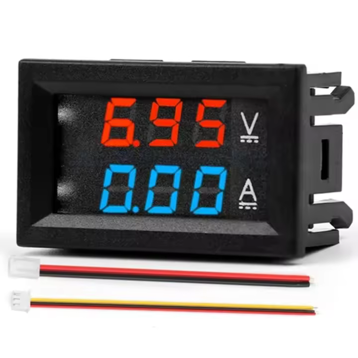 Voltímetro Digital DC0-100V 10A 50A 100A Con Pantalla LED Para Coches Motos Y Electromóviles Medidor De Voltaje Y Corriente - 1