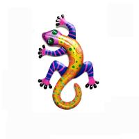 Adornos De Parede De Geckos De Hierro Arte Metalico Pequeño Lurdo Esculturas De Exterior Para Jardin Hogar Decoración Animal - details 1