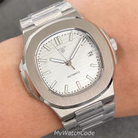 Reloj Automático Tandorio Design Para Hombres Con Dial Texturizado Azul Gris 40mm Movimiento NH35 Impermeable 10BAR Correa De Acero Inoxidable 316L - details 0
