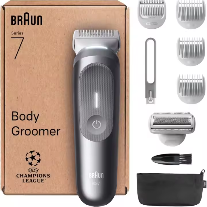 Braun Recortadora Corporal Series 7 BG7555, Afeitadora Corporal Hombre, +8 Accesorios De Rasurado, 100 Min De Autonomía BG7555 - 1