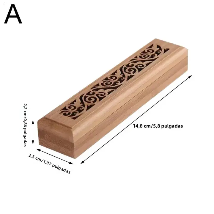 Portaencensas De Bambú Estilo Japonés Ecológico Natural Atrae La Ceniza Soporte Para Incienso Anti-Ash Sin Químicos Peligrosos - 1