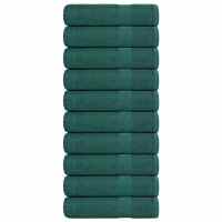 vidaXL Toallas de Baño 10 uds 100x150 cm 360 gsm en color Verde manzana/Azul/orange y más - details 4