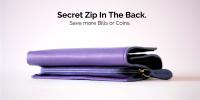 Cartera Compacta de Cuero Genuino con Protección RFID – IULIUS | Diseño Premium, color violeta, ligera y funcional - details 0