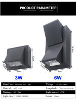 Lámpara De Pared LED 3W 6W AC86-265V Impermeable Para Exterior Iluminación De Jardín Para Dormitorio Sala De Estar Pasillo Escaleras Estilo Moderno - details 8