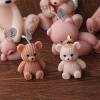 Molde De Velas De Oso 3D En Silicona Para Resina Y Sabão Molde De Decoração De Casa Para Velas Molde De Resina De Oso Teddy Bear - details 3