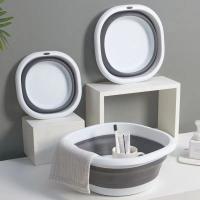 Washbasin Plegable Portátil De Plástico Para Viajes Y Uso Doméstico Basina De Ropa Plegable Con Almacenamiento Tamaño Compacto - details 0