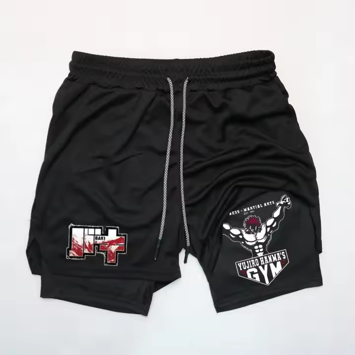 Shorts Deportivos De Fitness Anime Para Hombres Y Mujeres 2-en-1 Performance Ropa Deportiva Transpirable Secado Rápido Talla S-4XL - 1