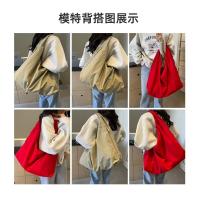 Bolso De Hombro Casual De Nylon Para Mujer Con Compartment Interior Bolsa De Compras Con Cierre De Cremallera Color Sólido Estilo Versátil - details 9