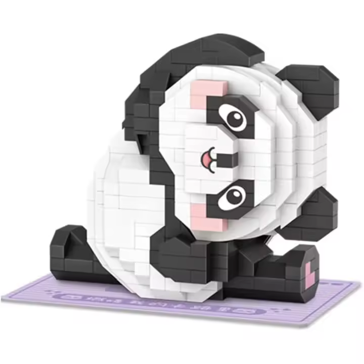 Juego de mini bloques de construcción, diseño de panda, diseño de flores, regalo decorativo para el hogar para adultos - 1