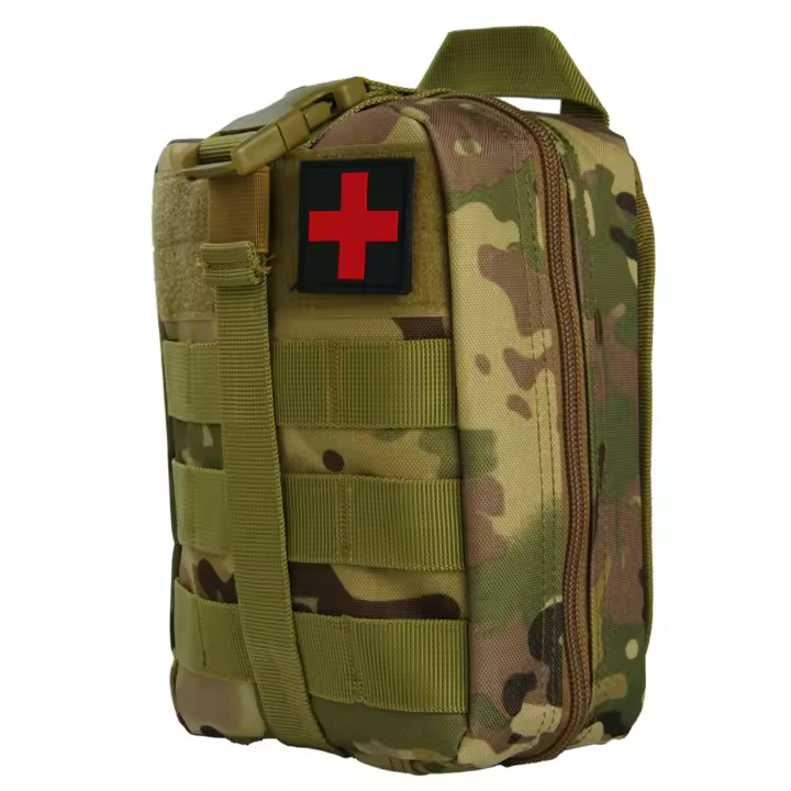 Kit De Primeros Auxilios Táctico Impermeable De Tela Oxford Para Viajes Y Campamentos Equipamiento De Seguridad Bolso De Cintura Para Escalada Y Actividades Al Aire Libre - 1