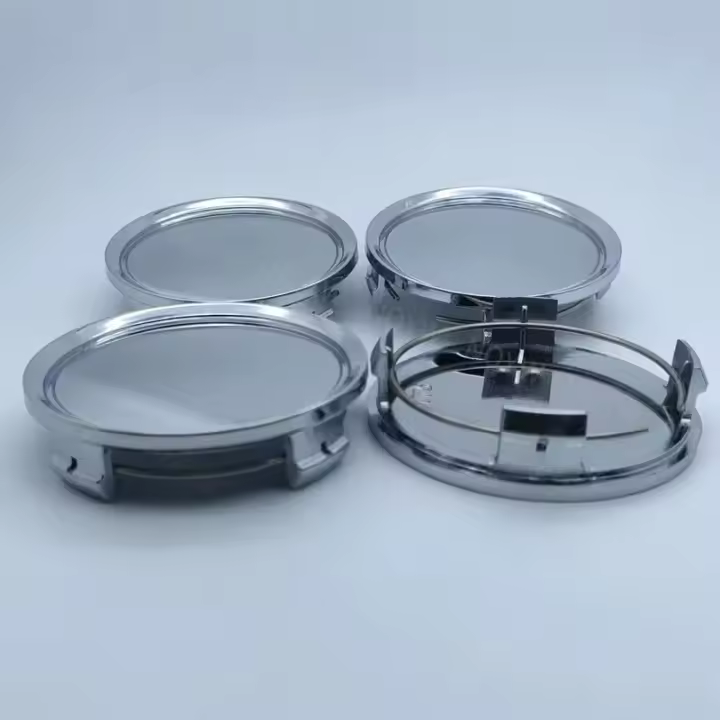 Juego De 4 Cubiertas De Centro De Eje De Rueda Para Coche 75mm ABS Negro Y Plateado Universal Alta Calidad Duradera Accesorios Exteriores De Automóvil - 1