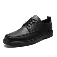 Zapatos Casuales De Cuero Para Hombre De Alta Calidad Moda Negocios Y Casual Zapatos De Negocio Clásicos De Lujo Versátiles Talla Verdadera Material De Suela De Goma - details 5
