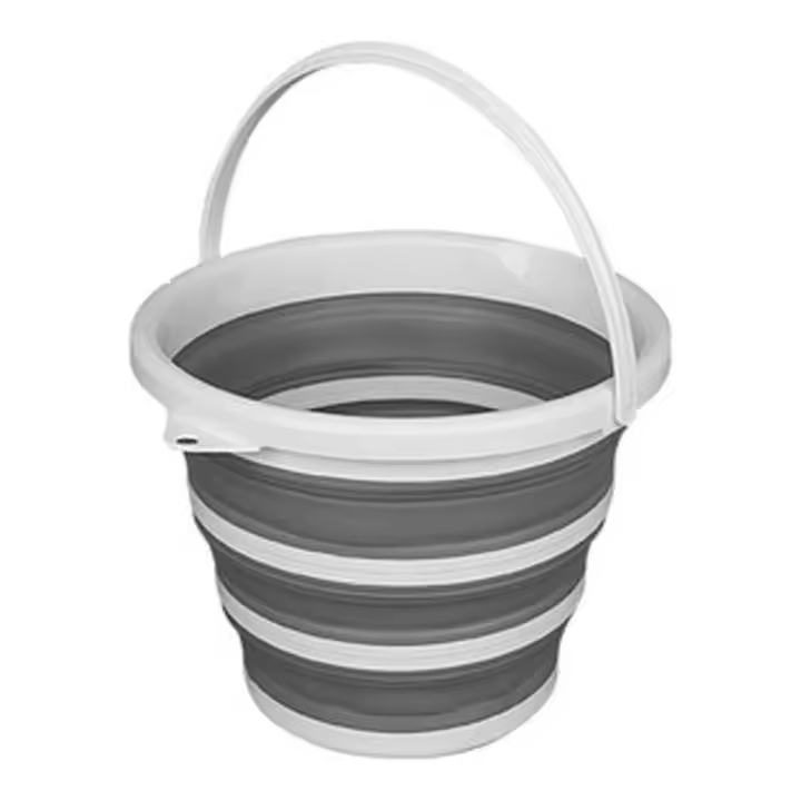 Confortime - Cubo Plástico Plegable 10L - Resistente y Versátil - Diseño Ergonómico para Hogar y Oficina - 1