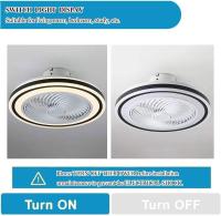 50WVentilador de techo de 10,3 pulgadas con luz, ventilador 2 en 1, con mando a distancia, tres velocidades, atenuación de tres colores, sincronización de 6 velocidades, apto para dormitorios y salones - details 5