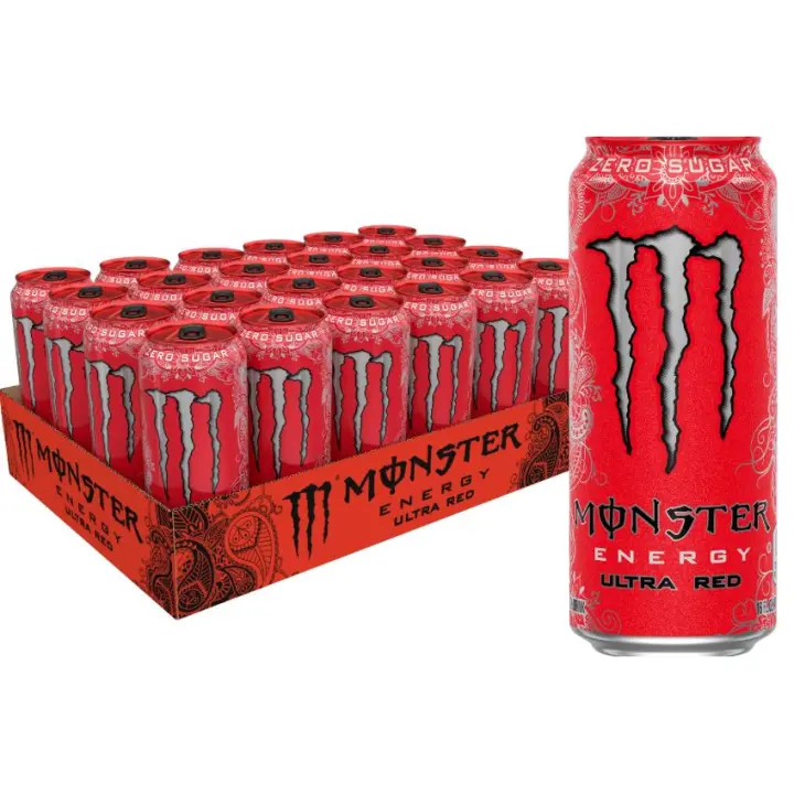 Monster Energy Nacional ULTRA RED 500ML bebida energeticas sin azucar caja 24 unidades - 1