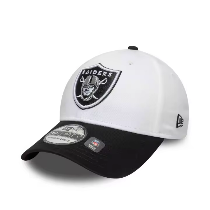 Gorra New Era 39Thirty Las Vegas Raiders para hombre en color blanco - 1